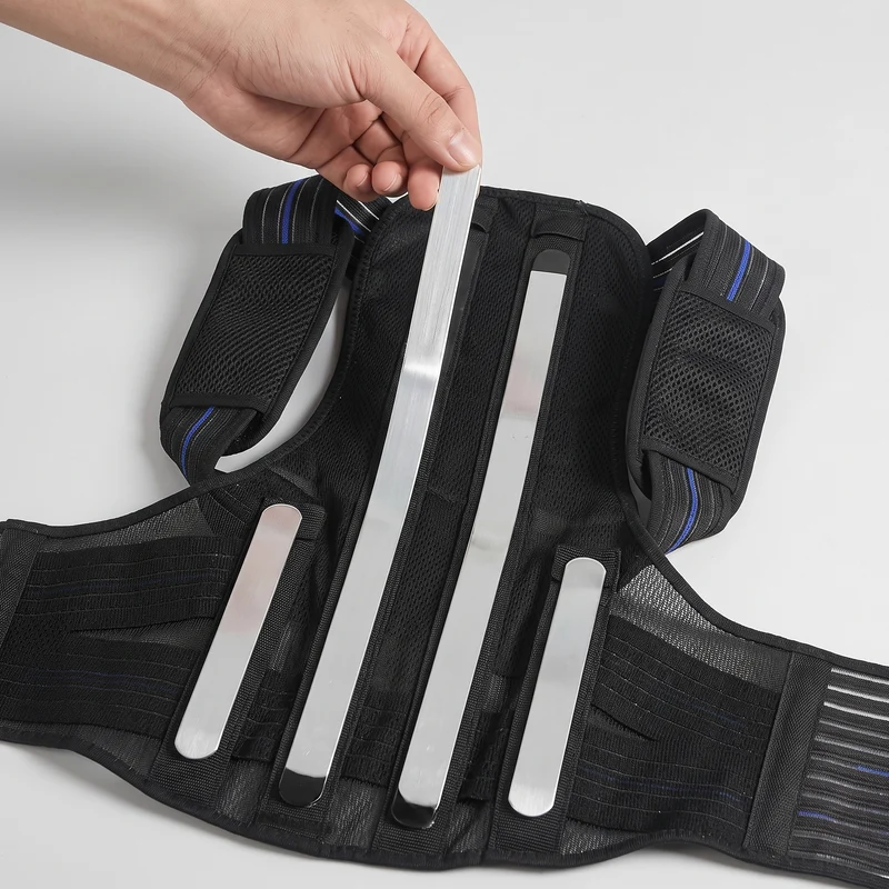 Correcteur de posture dos complet — ceinture et 4 baleines