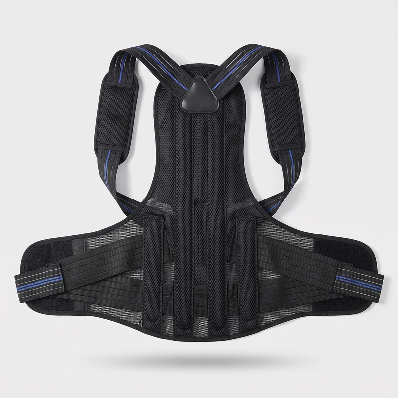 Correcteur de posture dos complet — ceinture et 4 baleines