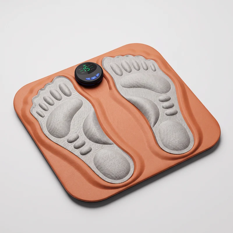 Tapis de massage pieds EMS — 6 modes, 15 niveaux d'intensité
