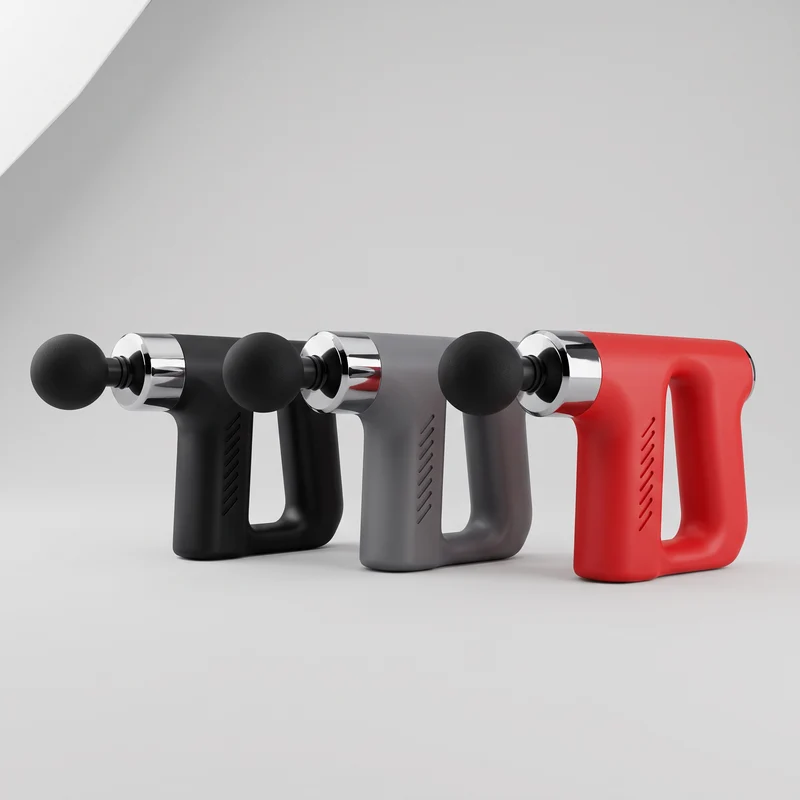 Mini pistolet de massage portable — 5 niveaux, 4 têtes