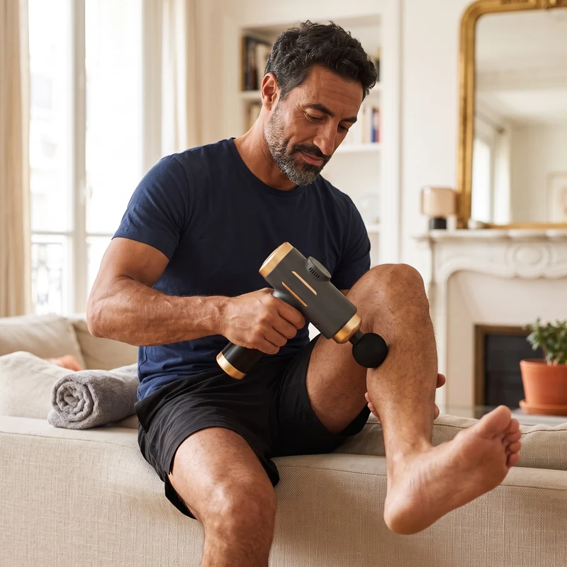 Pistolet de massage 11 têtes — 99 niveaux, écran LED