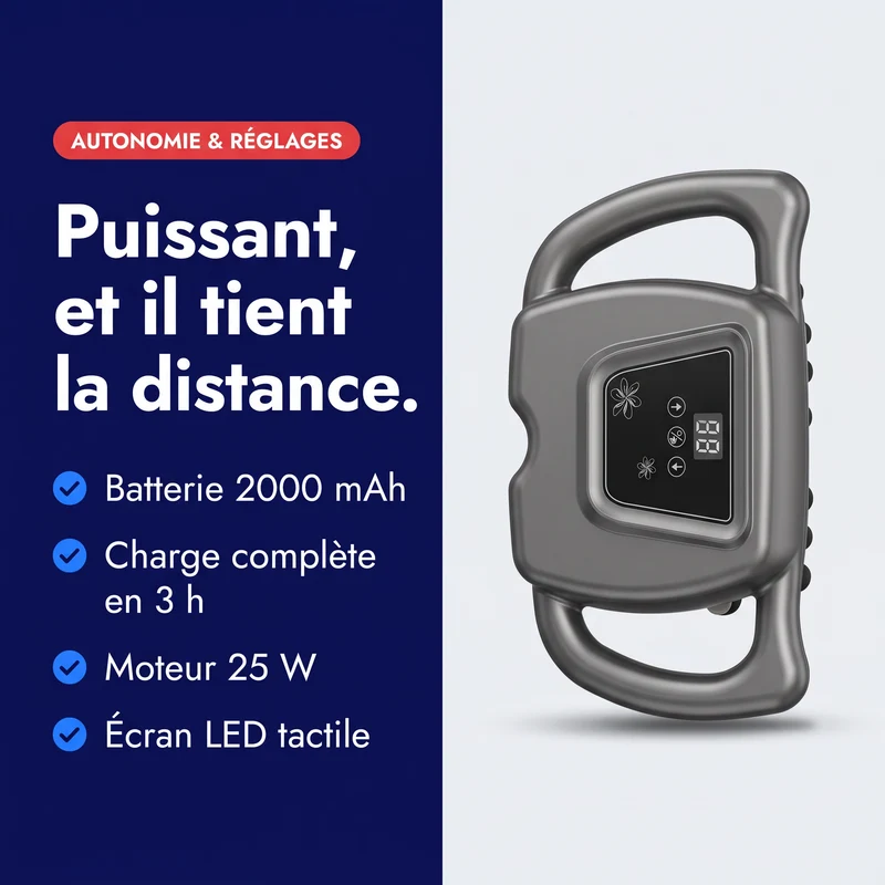 Pistolet de massage multi-têtes — 99 vitesses, 9 modes