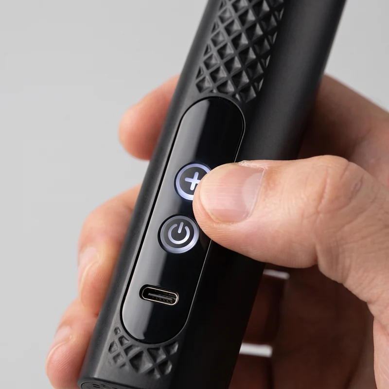 Pistolet de massage à manche courbe — dos, nuque & épaules
