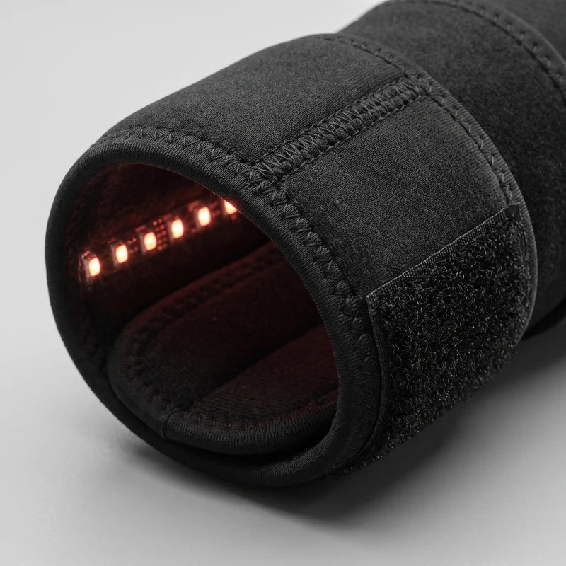 Attelle chauffante poignet — LED infrarouge 660/850 nm, 3 chaleurs, vibration
