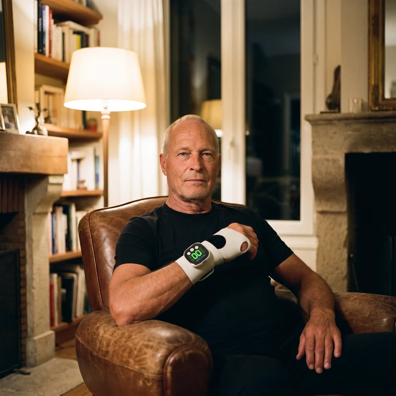 Masseur de poignet EMS sans fil — 10 modes, 29 intensités
