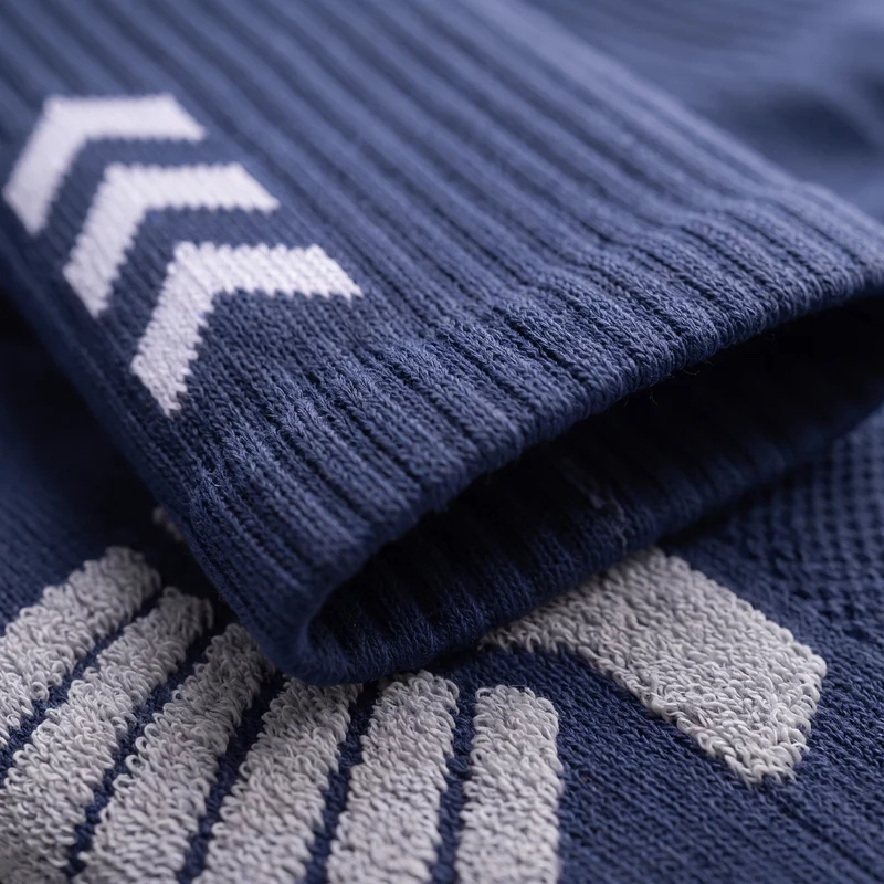 Chaussettes de Running Compression Mi-Mollet Rembourrées - Bleu Marine