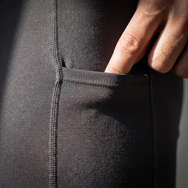 Short de Compression Homme avec Poche - Gris Foncé
