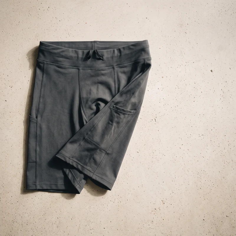Short de Compression Homme avec Poche - Gris Foncé