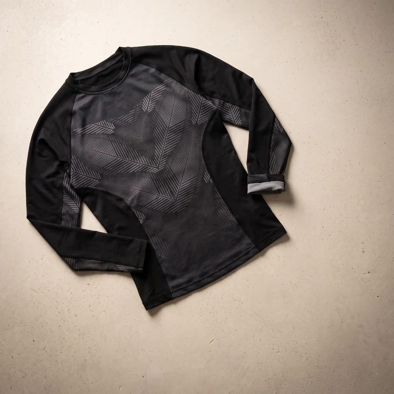 Rashguard Manches Longues UPF 50+ - Noir Anatomique