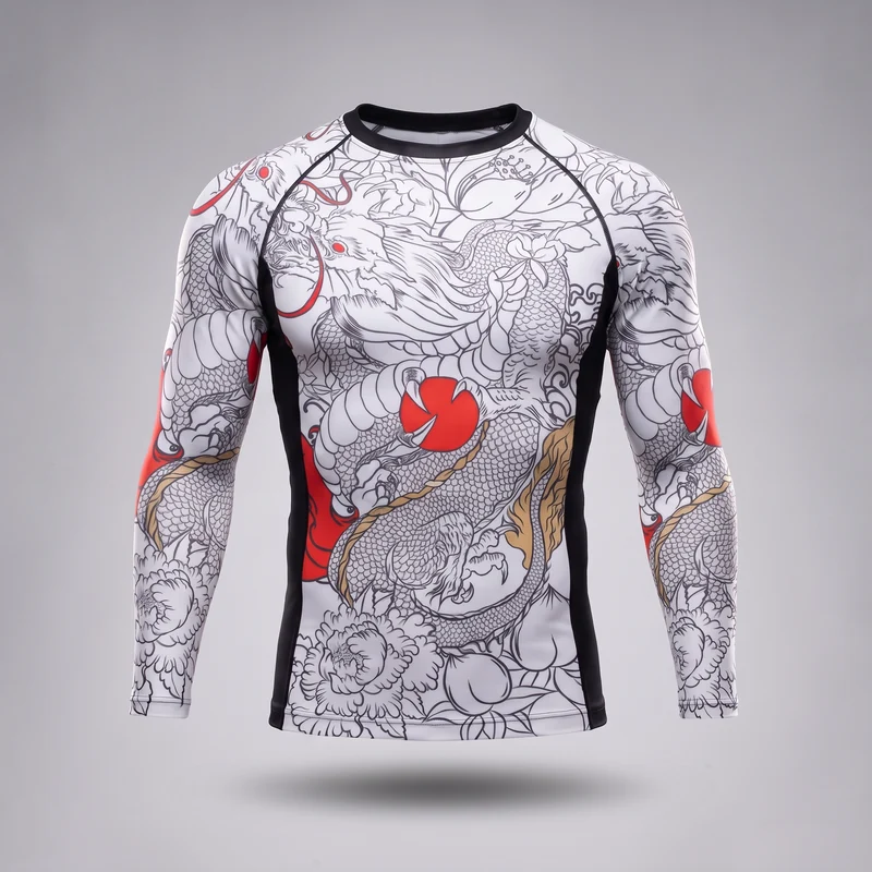 Rashguard Manches Longues UPF 50+ - Motif Koï