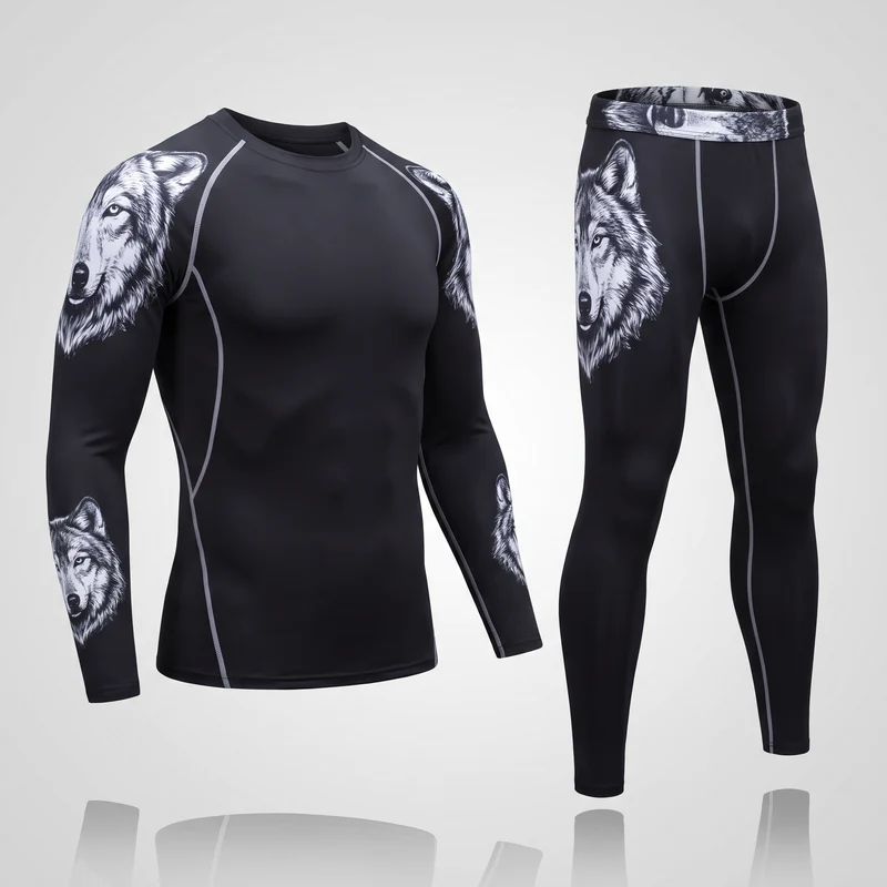 Ensemble de Compression Homme 2 Pièces - Noir