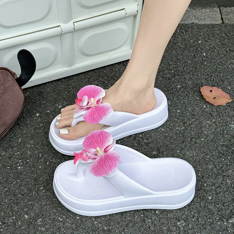 Tongs Semelle Épaisse Orchidée
