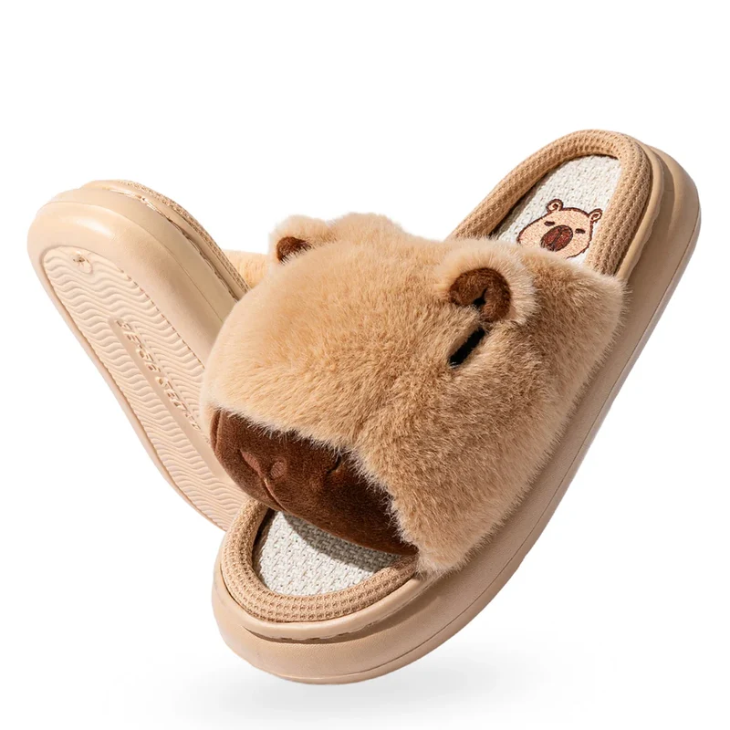 Claquettes Fourrure Capybara Femme