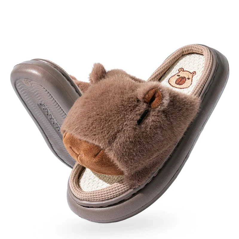 Claquettes Fourrure Capybara Femme