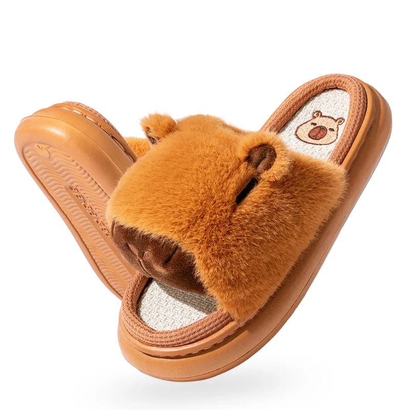 Claquettes Fourrure Capybara Femme