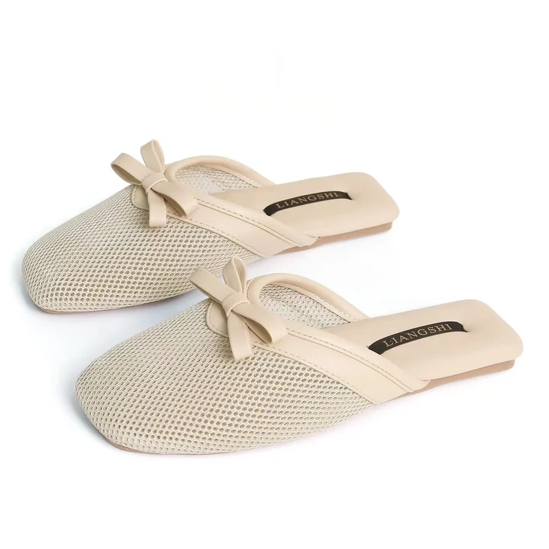 Chaussons femme mules en mesh