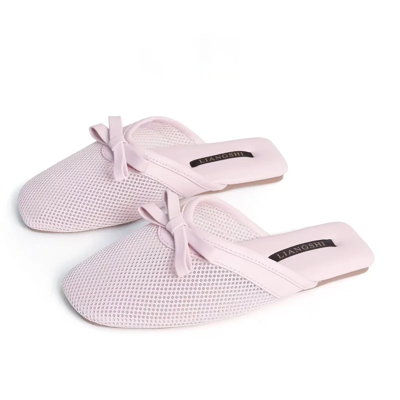 Chaussons femme mules en mesh