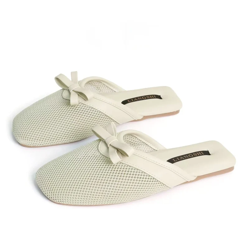 Chaussons femme mules en mesh