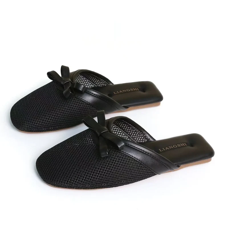 Chaussons femme mules en mesh