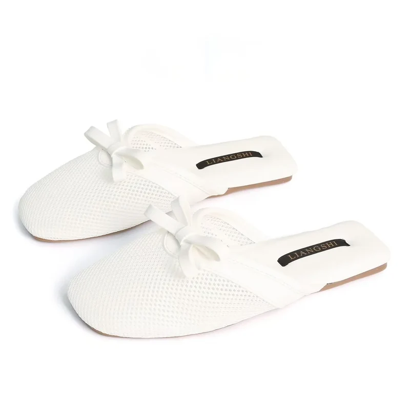Chaussons femme mules en mesh