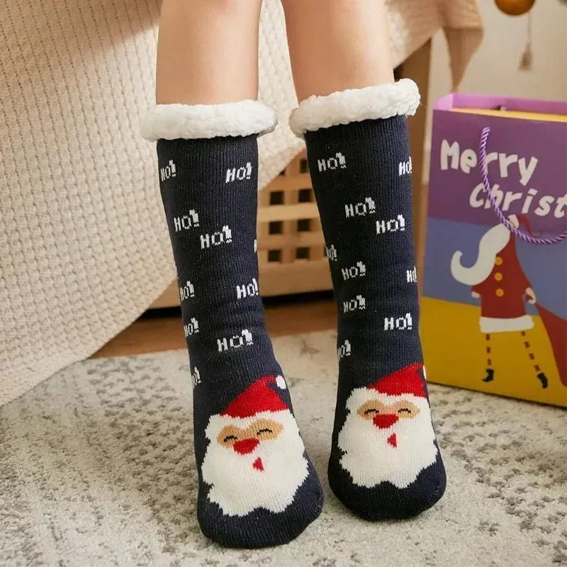 Chausson Chaussette de Noel Femme - Fourré et Chaud