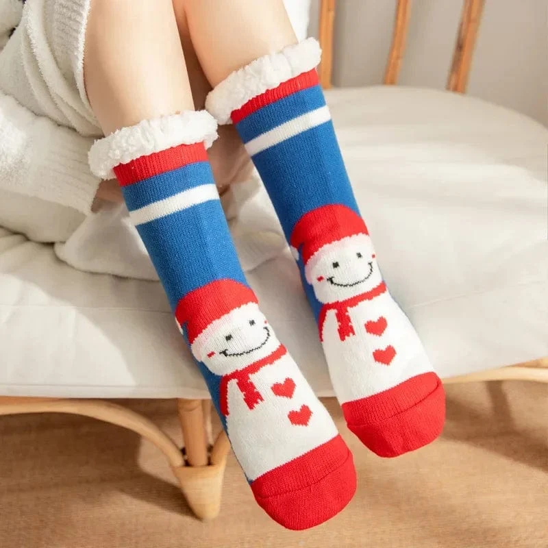 Chausson Chaussette de Noel Femme - Fourré et Chaud