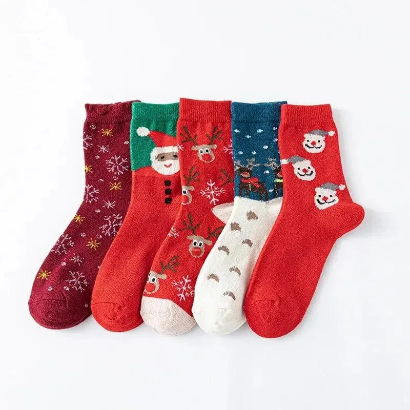 Chaussette de Noel Femme - Edition Cadeaux Pack de 5 paires