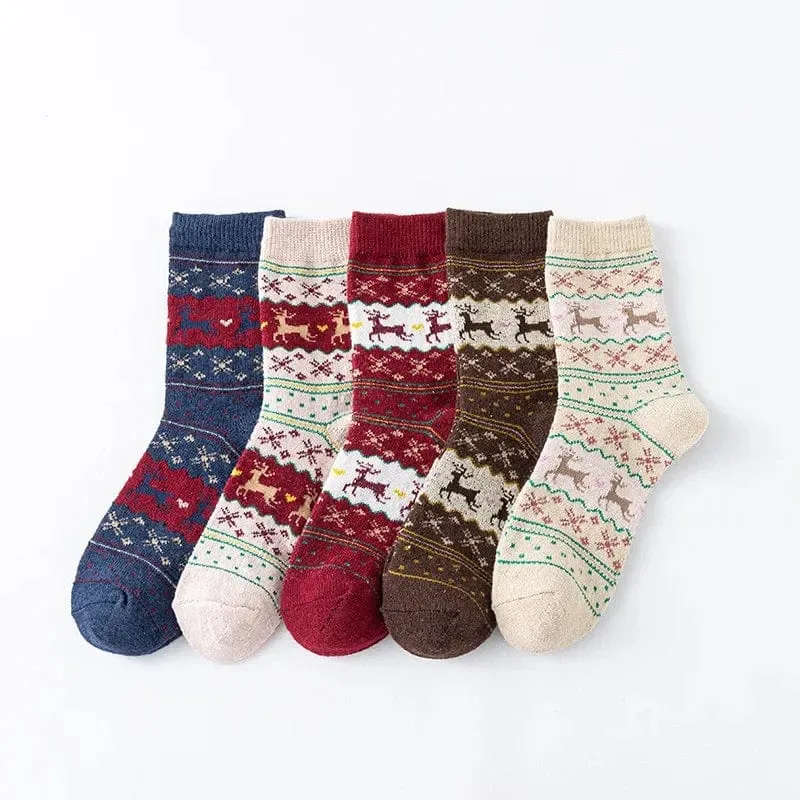 Chaussette de Noel Femme - Edition Cadeaux Pack de 5 paires