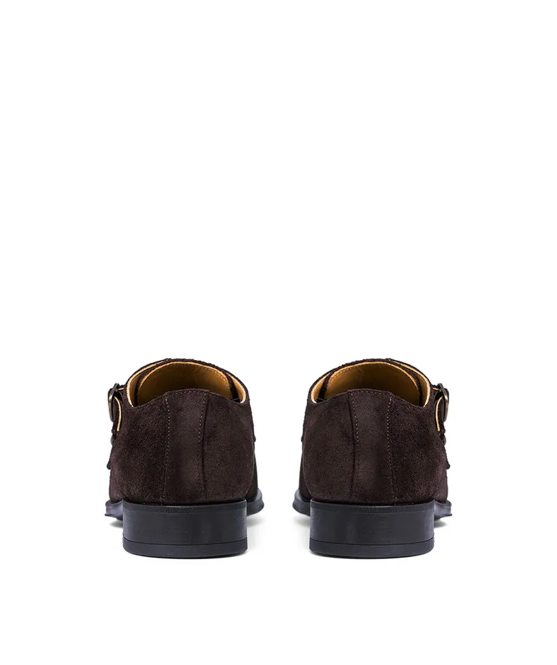 Boucles SHELTON Daim Marron