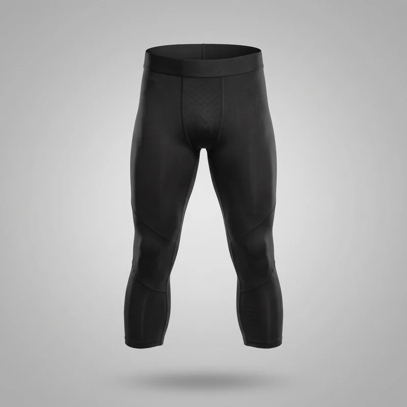 Collant de Compression Homme 3/4 - Noir