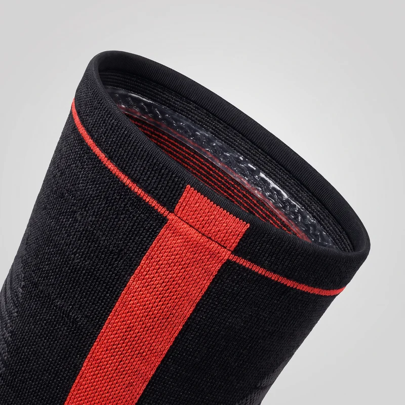 Genouillère de Compression Sangle Rotule - Noir & Rouge