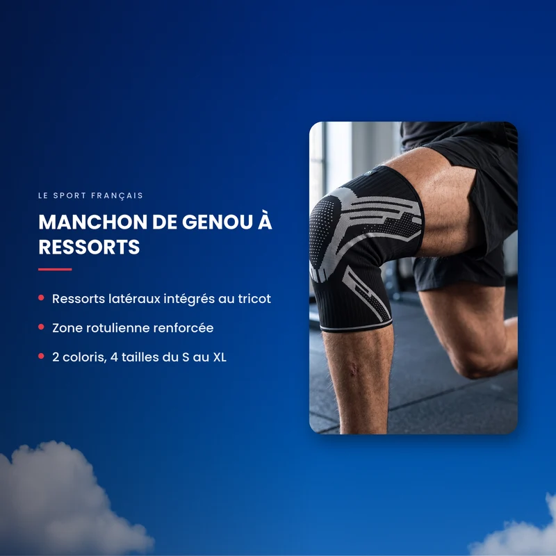 Manchon de Genou Compression à Ressorts Latéraux