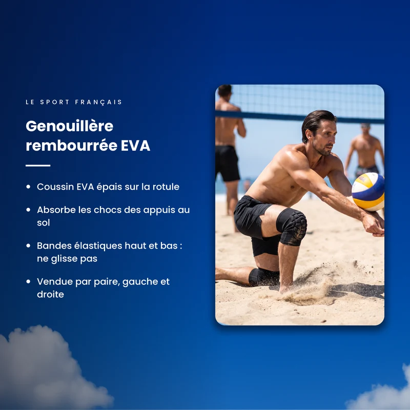 Genouillère de Compression Rembourrée EVA - La Paire