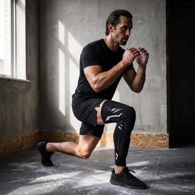 Manchon de Compression Jambe Complète avec Double Coussinet EVA
