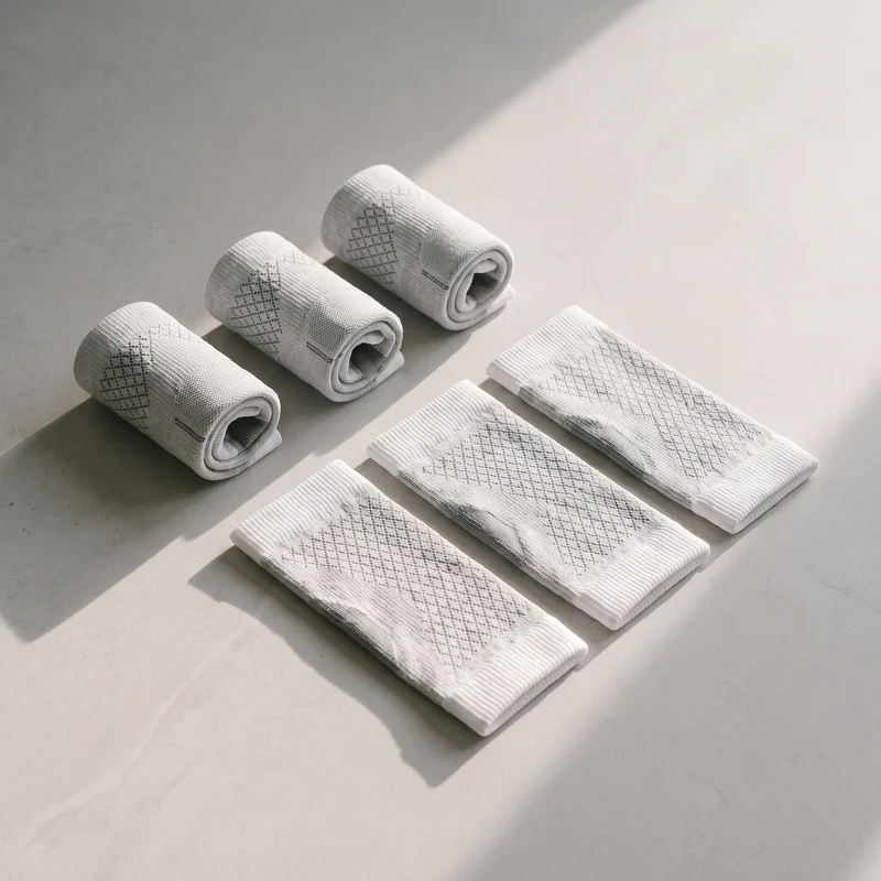 Manchon de Compression Cheville & Pied - Bout Ouvert - Blanc - Lot de 3 Paires