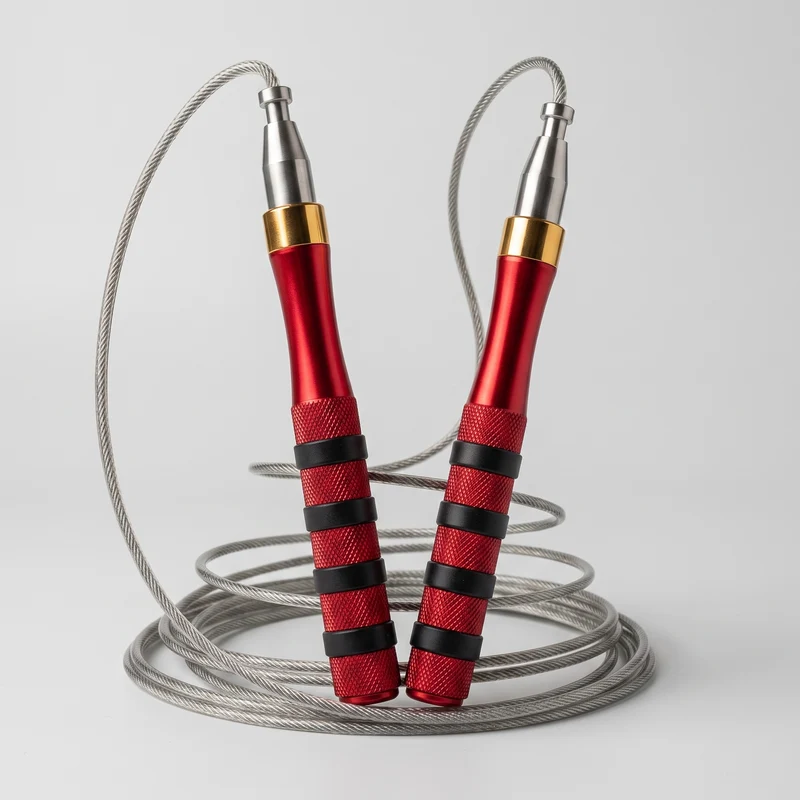 Corde à Sauter Speed Rope — Poignées Aluminium à Roulements, Câble Acier Réglable