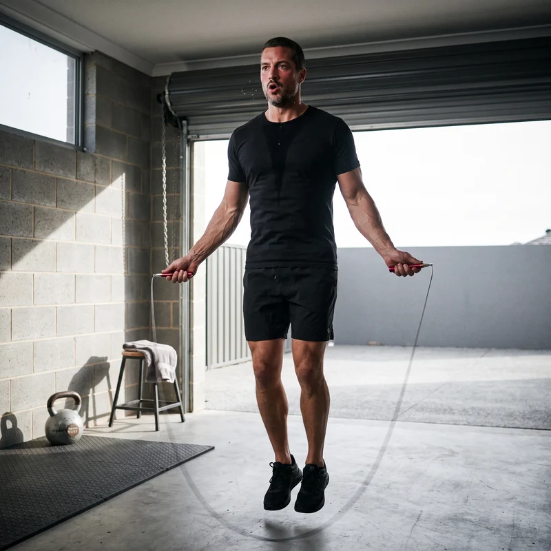 Corde à Sauter Speed Rope — Poignées Aluminium à Roulements, Câble Acier Réglable