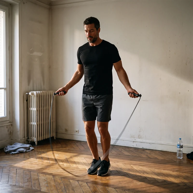 Corde à Sauter Digitale avec Compteur de Sauts — Câble Anti-Emmêlement Réglable