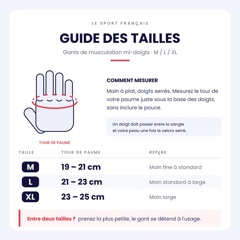 Gants de Musculation Mi-Doigts avec Maintien Poignet