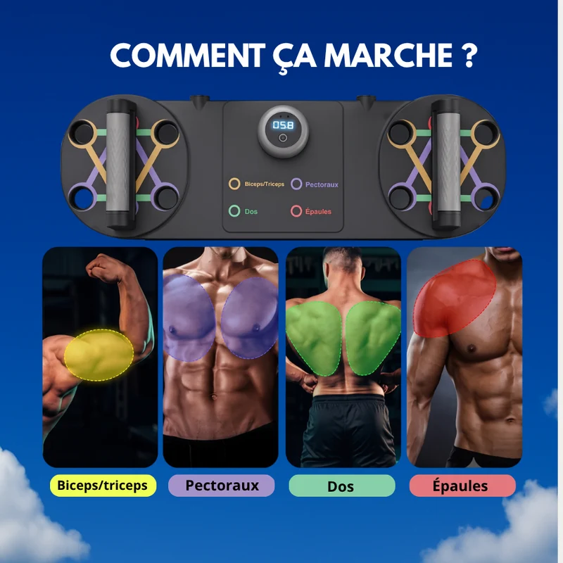 Planche à Pompes Multifonction — Musculation Maison