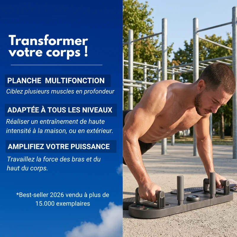 Planche à Pompes Multifonction — Musculation Maison