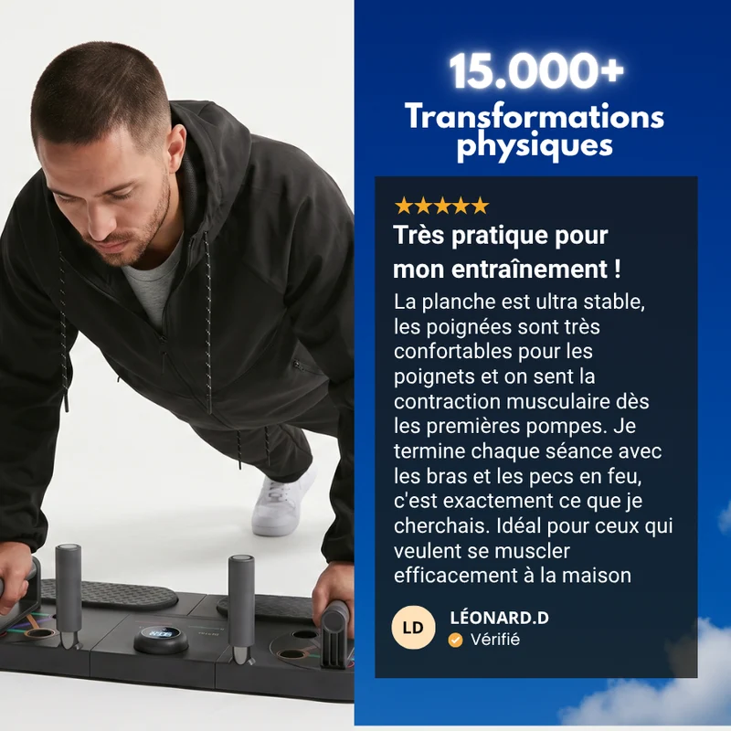 Planche à Pompes Multifonction — Musculation Maison
