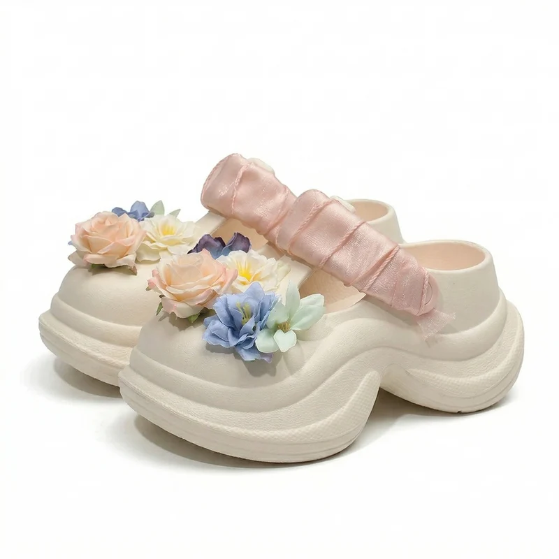 Sabots à Fleurs Romantiques Femme