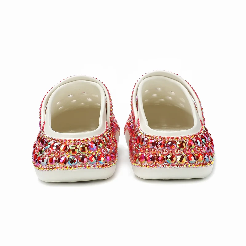 Sabot Paillettes Cristal Rouge
