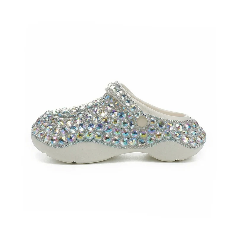 Sabot Paillettes Cristal Argent