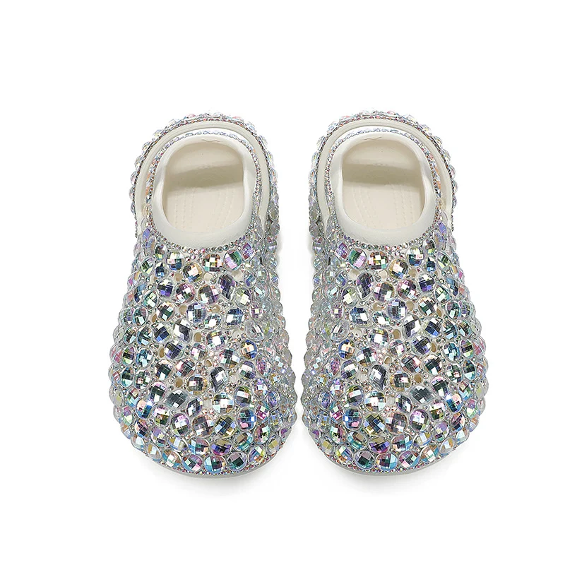 Sabot Paillettes Cristal Argent
