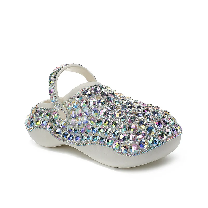 Sabot Paillettes Cristal Argent