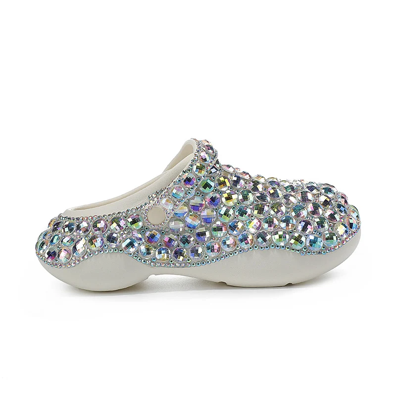 Sabot Paillettes Cristal Argent