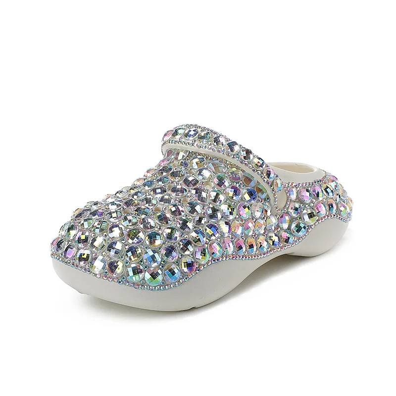 Sabot Paillettes Cristal Argent