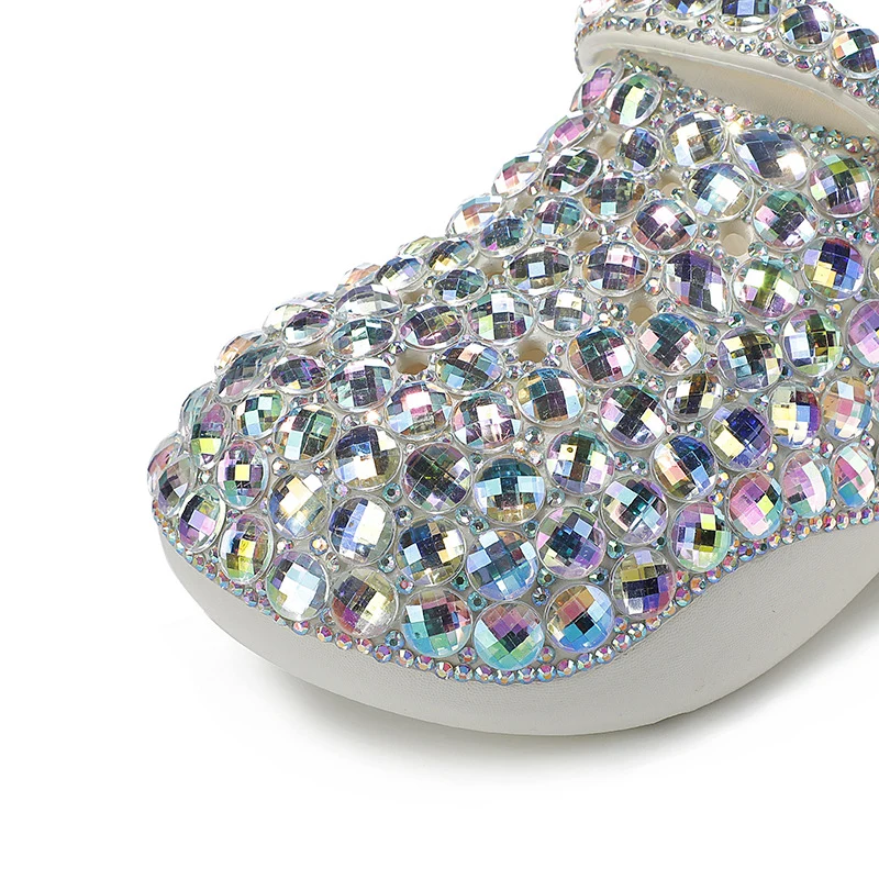 Sabot Paillettes Cristal Argent